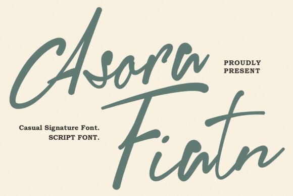 Asora Fiatn: A Handcrafted Script for Branding