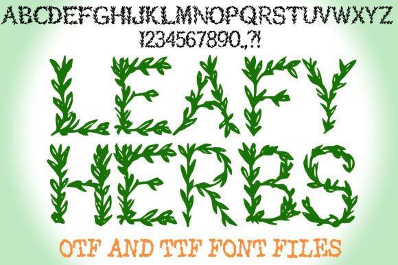 Designing with Leafyherbsbysqueebcreative Regular Font