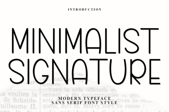 Minimalist Signature Font