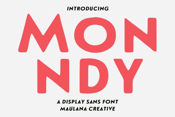 Monndy Stamp Display Font for Bold Web Headlines